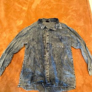 Denim oversized shirt
